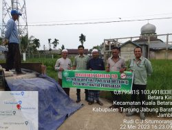 Mendapatkan Bantuan Sejumlah Semen Dari CSR PT. WKS, Rudiansyah Ucapkan Terimakasih Kesekian Kalinya