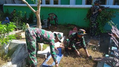 Kodim 0415/Jambi Ajak Warga Berkolaborasi Bersihkan TPU Menuju HUT ke-79