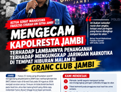 TINDAK LANJUT KASUS NARKOTIKA DI KOTA JAMBI: MAHASISWA DESAK USUT SAMPAI KE AKAR